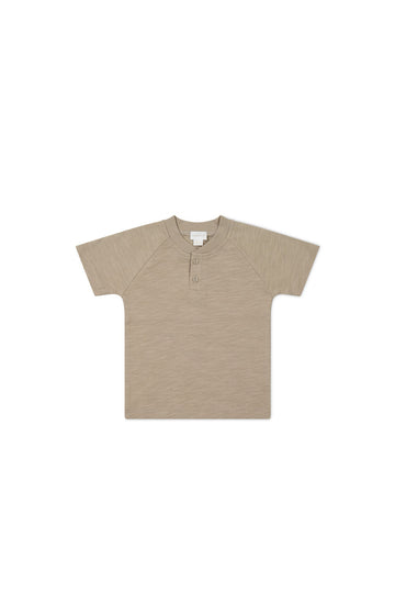 Slub Cotton Weston Tee - Vintage Taupe Childrens Top from Jamie Kay Australia