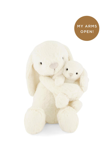 Snuggle Bunnies - Plush Frankie the Hugging Bunny - Marshmallow Childrens Toy from Jamie Kay Australia