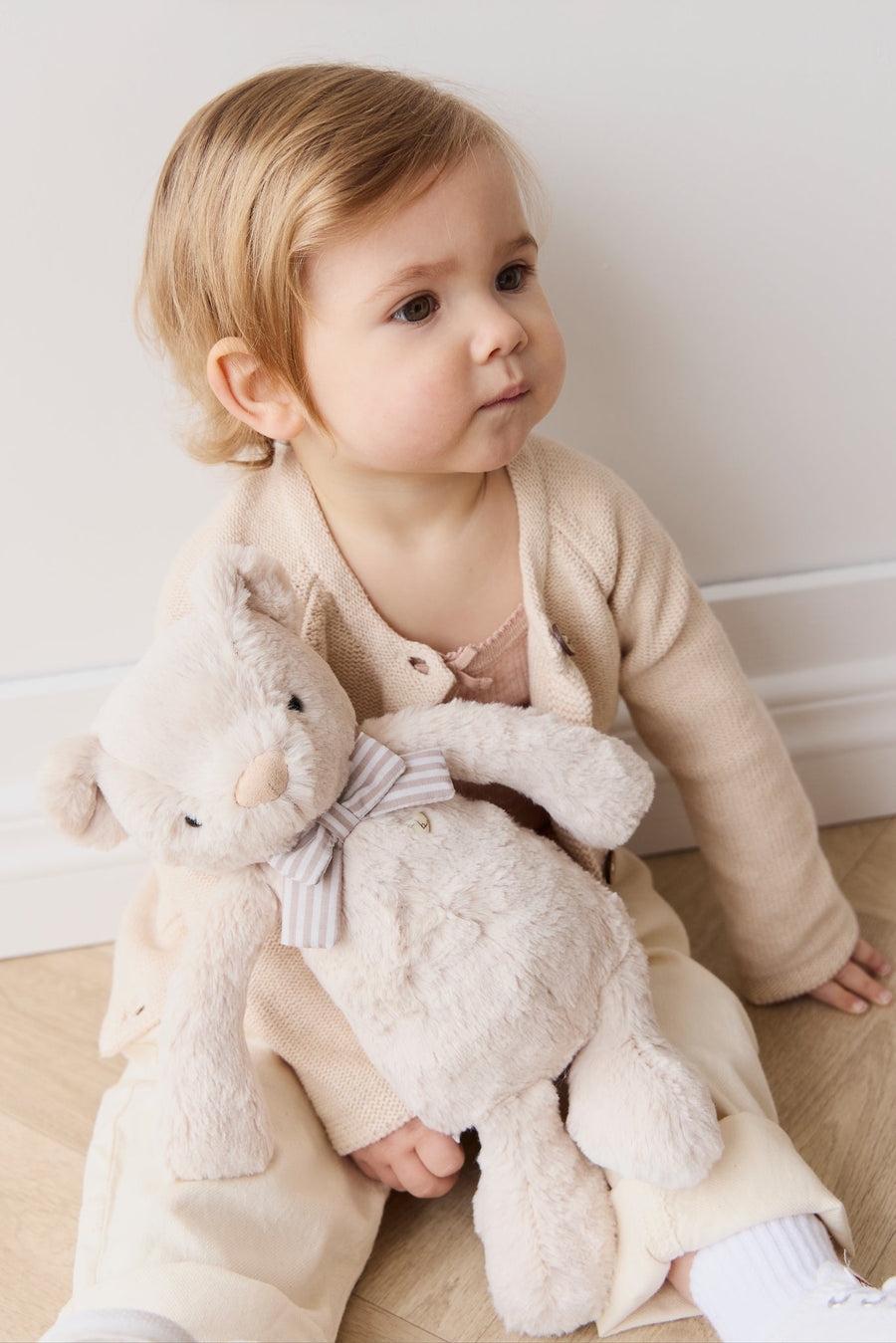 Snuggle Bunnies - Georgie With Bow Childrens Toy from Jamie Kay Australia