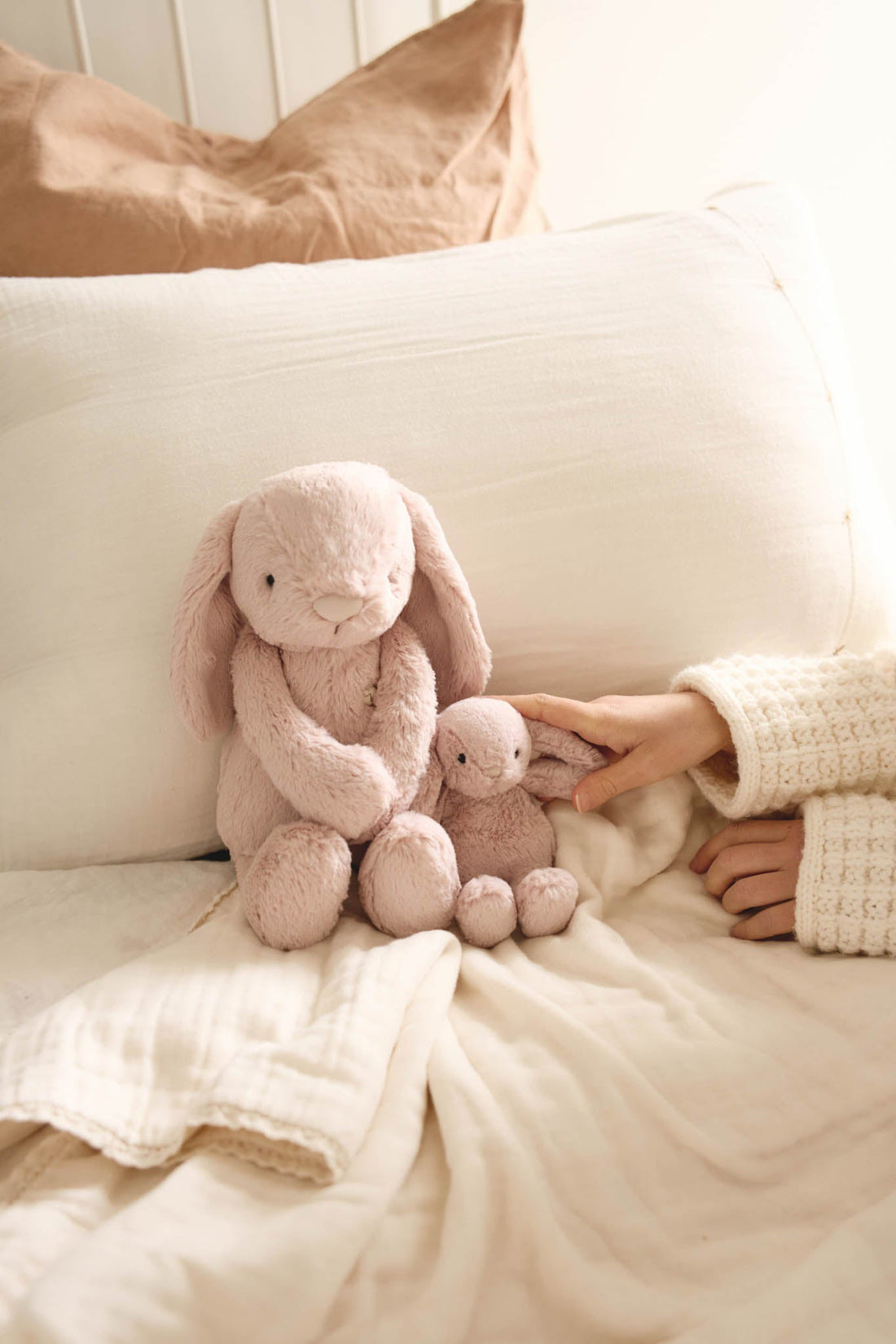 Snuggle Bunnies - Frankie the Hugging Bunny - Blush Childrens Toy from Jamie Kay Australia