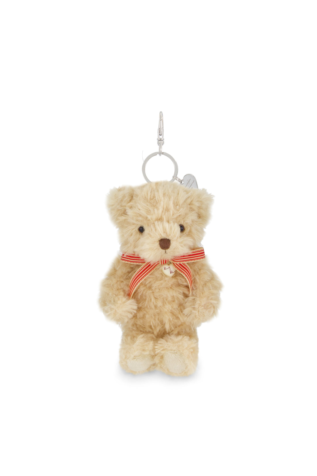 Snuggle Bunnies - Arthur Keyring - Arthur with Red Stripe Bow Childrens Toy from Jamie Kay Australia