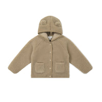 Tatum Sherpa Jacket - Cashew Childrens Jacket from Jamie Kay Australia