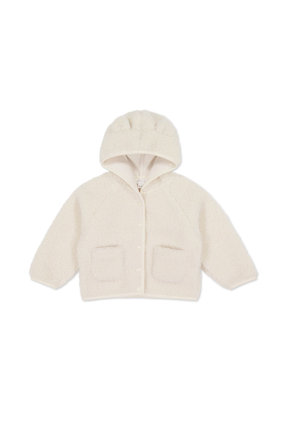 Tatum Recycled Polyester Sherpa Jacket - Natural Childrens Jacket from Jamie Kay Australia