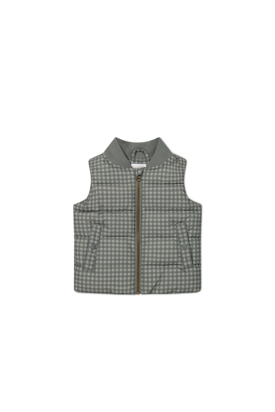 Taylor Vest - Mini Gingham Milford Sound Childrens Vest from Jamie Kay Australia