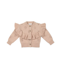 Tilly Cardigan - Dusky Rose Childrens Cardigan from Jamie Kay Australia