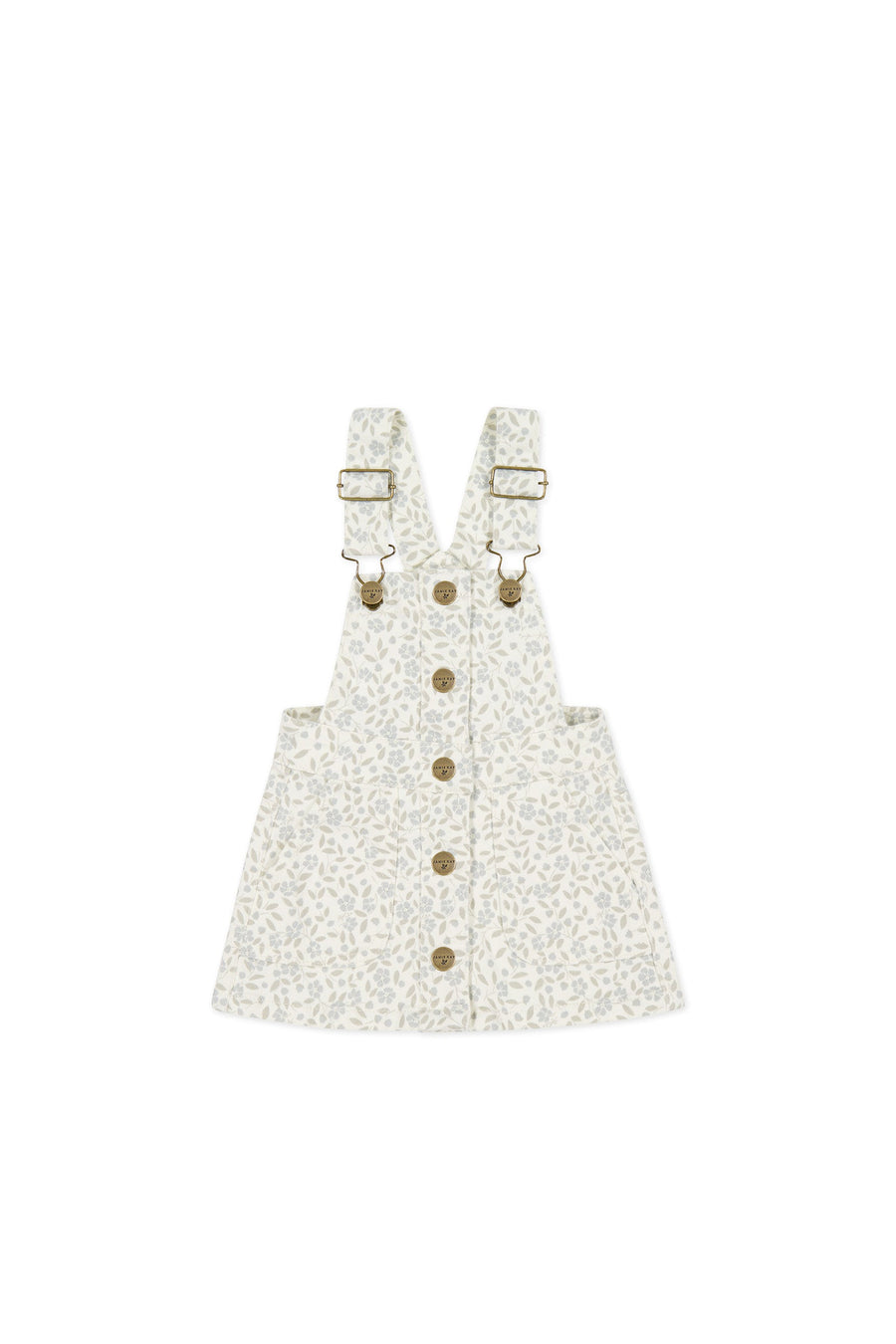Vintage Overall Dress - Elodie Whisper White Childrens Overall from Jamie Kay Australia