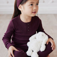 Organic Cotton Modal Headband - Sugar Plum Marle Childrens Headband from Jamie Kay Australia