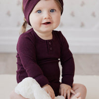 Organic Cotton Modal Headband - Sugar Plum Marle Childrens Headband from Jamie Kay Australia