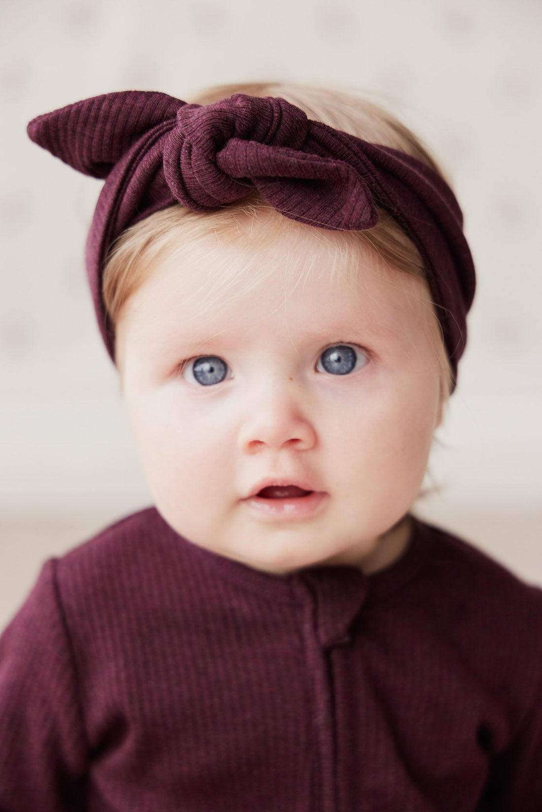 Organic Cotton Modal Headband - Sugar Plum Marle Childrens Headband from Jamie Kay Australia