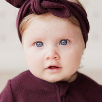 Organic Cotton Modal Headband - Sugar Plum Marle Childrens Headband from Jamie Kay Australia