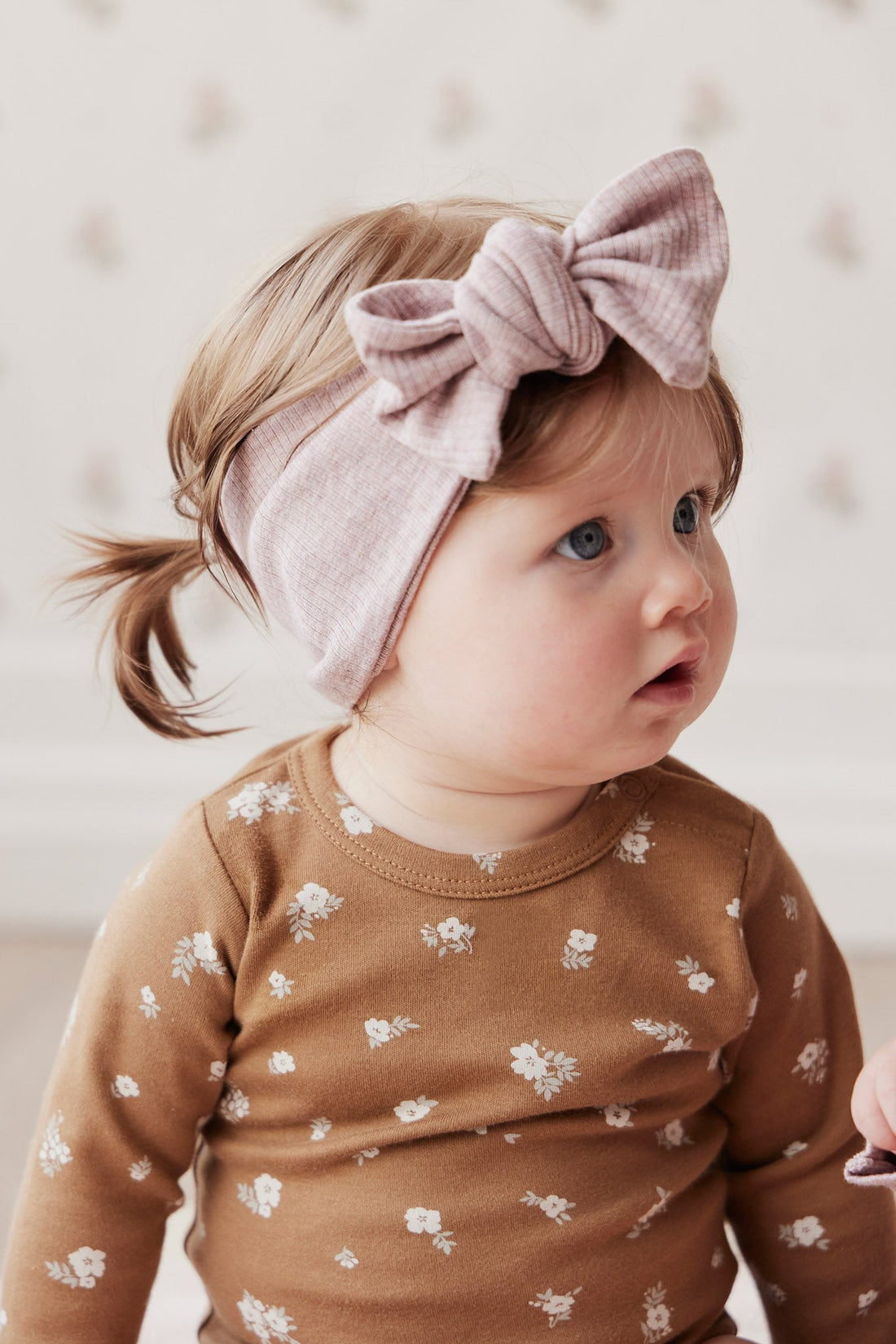 Organic Cotton Modal Headband - Mushroom Marle Childrens Headband from Jamie Kay Australia