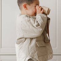 Arie Puffer Jacket - Vintage Taupe Childrens Vest from Jamie Kay Australia