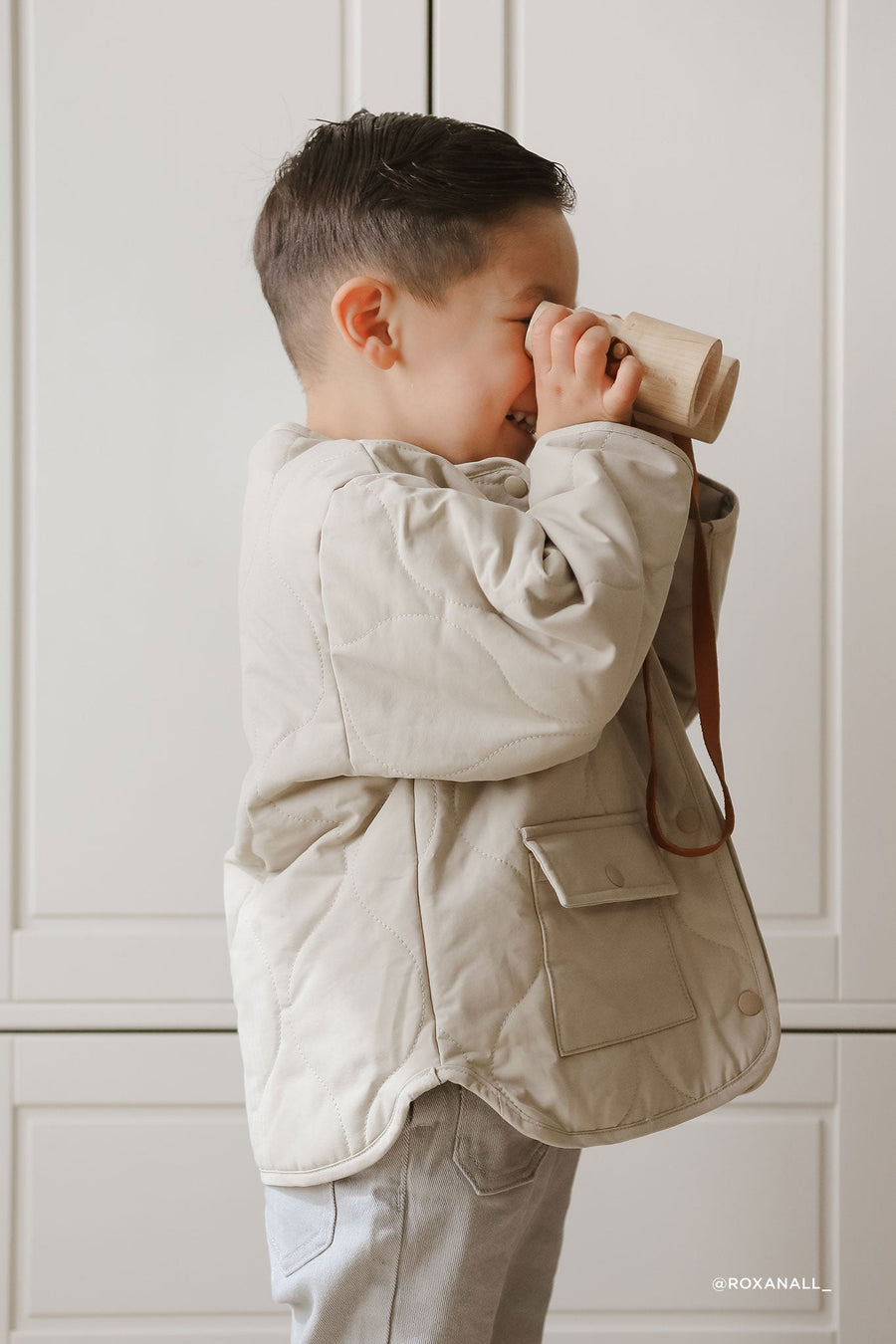 Arie Puffer Jacket - Vintage Taupe Childrens Vest from Jamie Kay Australia