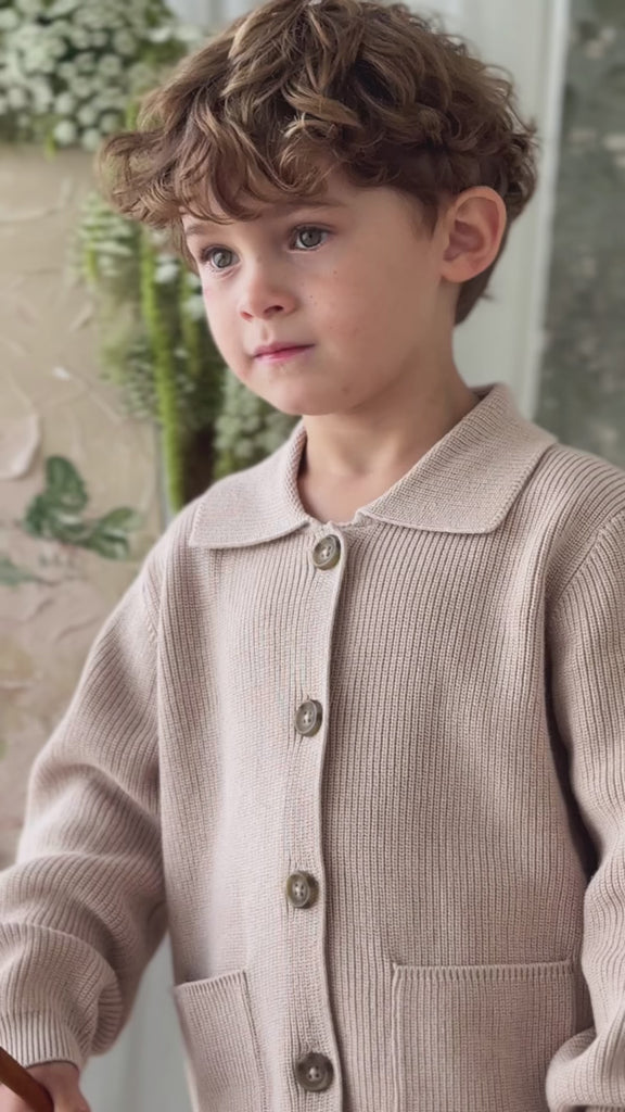 Ford Knit Jacket - Sand Childrens jacket from Jamie Kay Australia