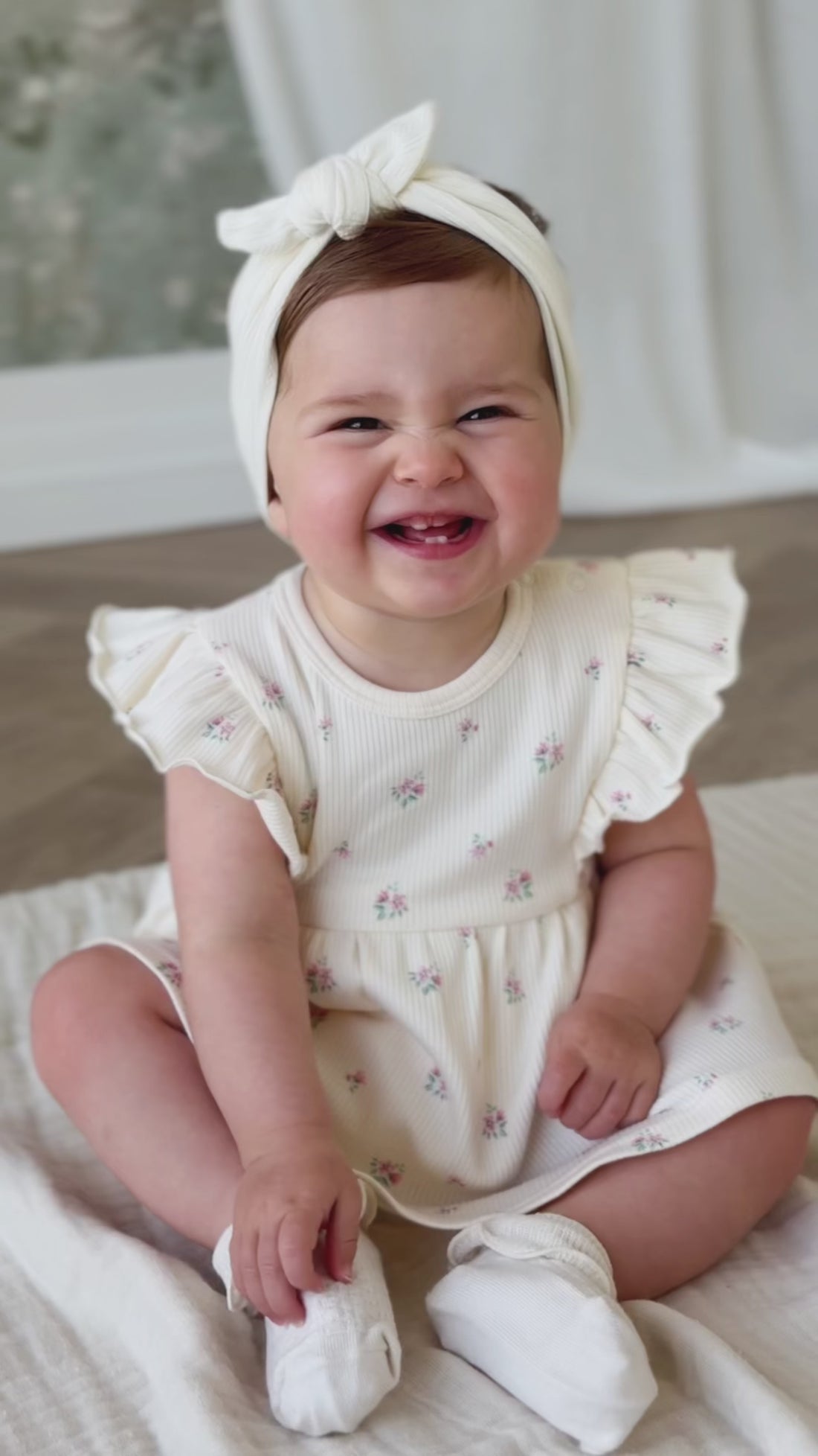 Organic Cotton Rib Elianna Playsuit - Emma Whisper Childrens Playsuit from Jamie Kay Australia