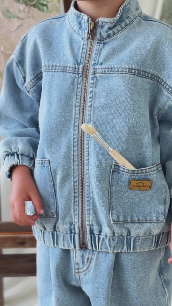 Murray Denim Jacket - Light Wash Childrens Jacket from Jamie Kay Australia