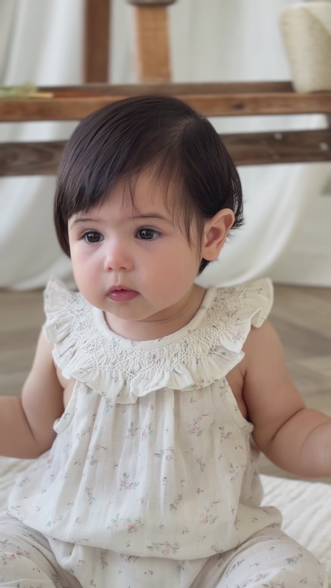 Organic Cotton Muslin Kodi Playsuit - Solange Snow Childrens Playsuit from Jamie Kay Australia
