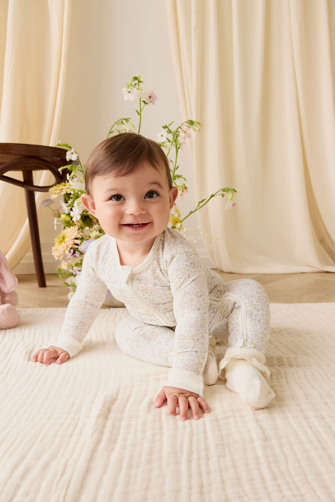 Organic Cotton Frankie Onepiece - Cottage Garden Childrens Onepiece from Jamie Kay Australia