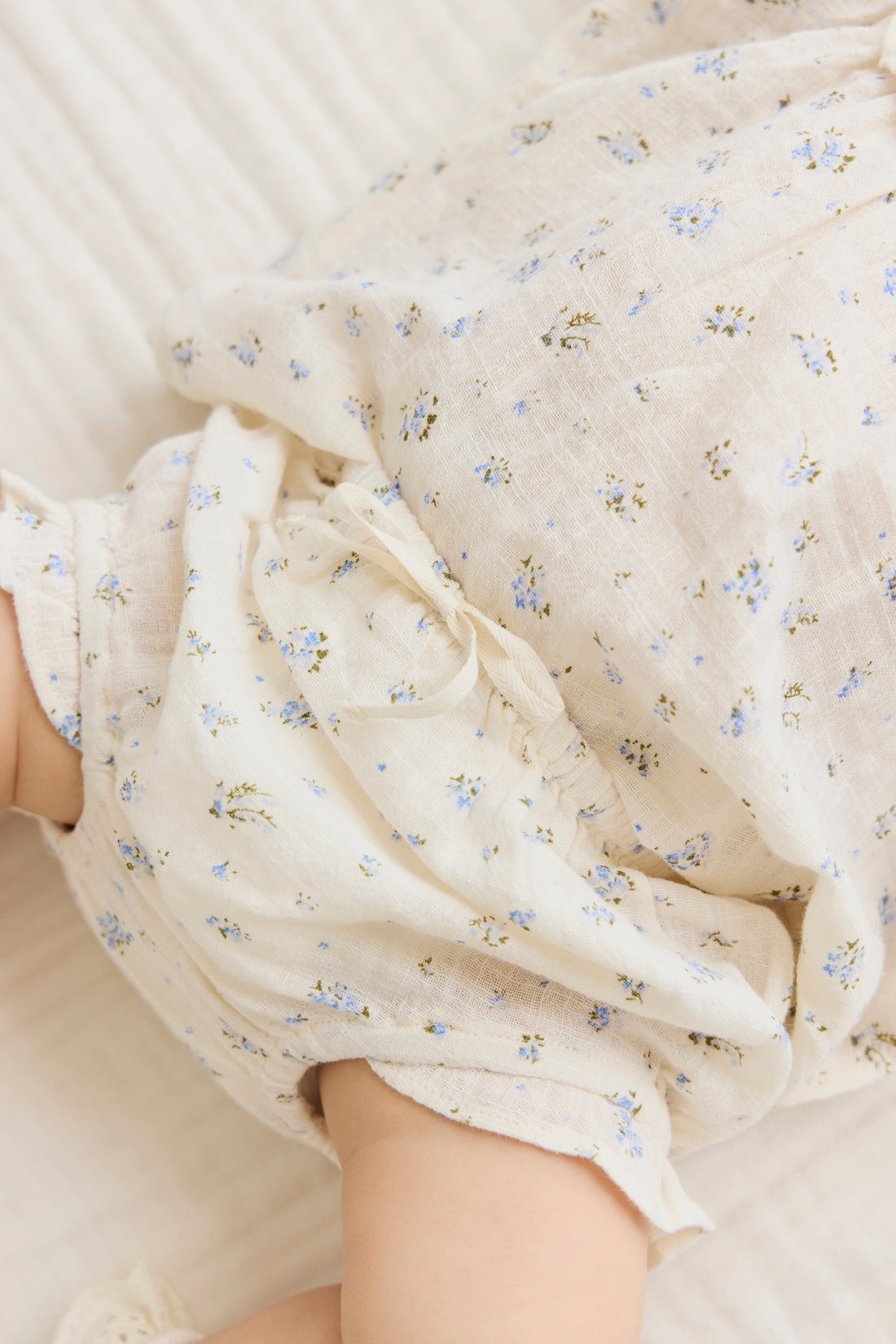 Organic Cotton Frill Bloomer - Juniper Fields Blue Childrens Bloomer from Jamie Kay Australia