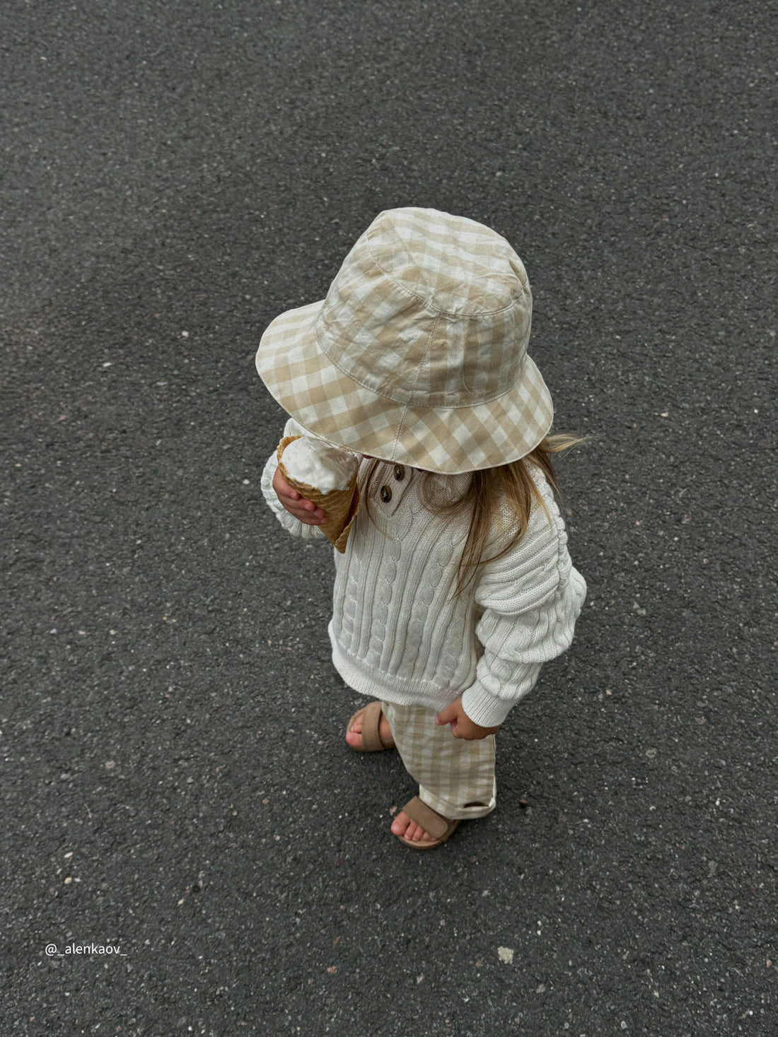 Wade Knitted Jumper - Cloud Childrens Hat from Jamie Kay Australia