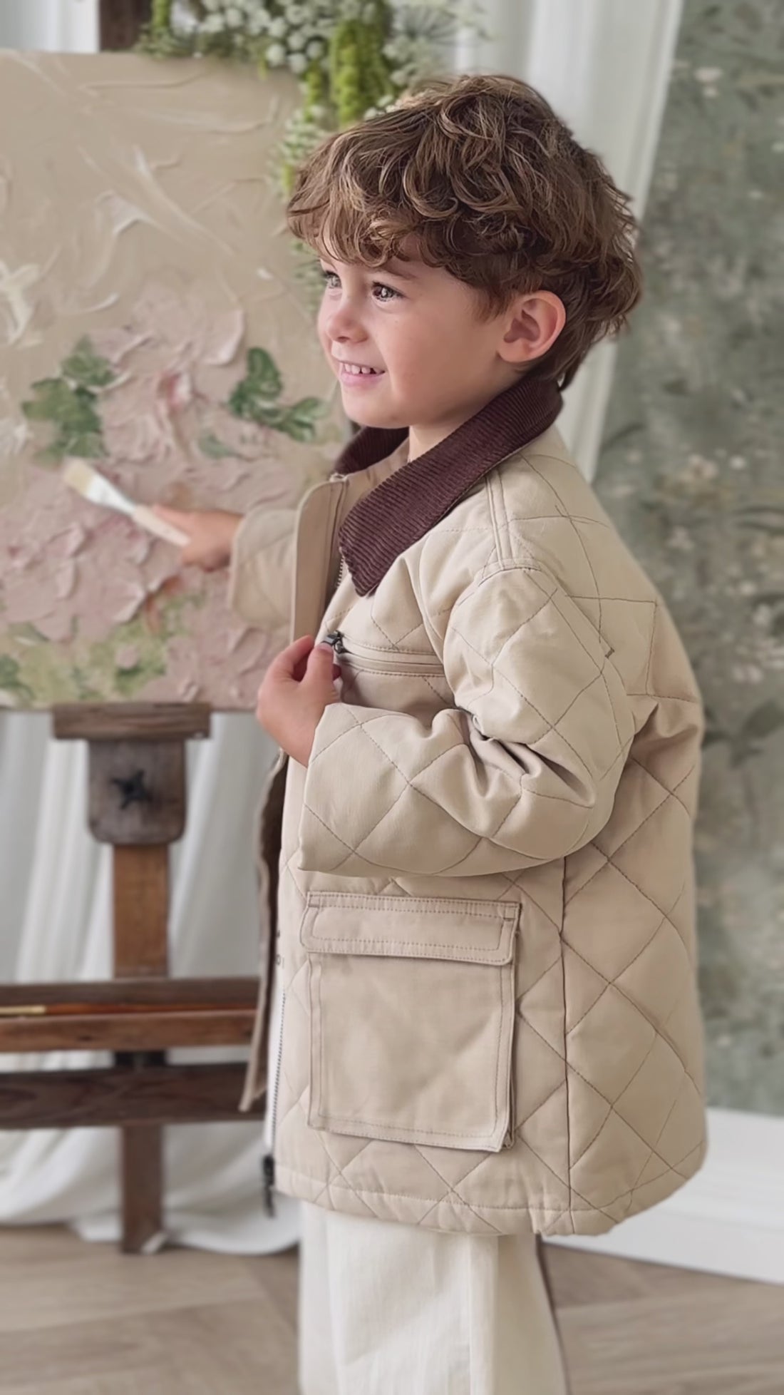 Wolfe Jacket - Sandstone Childrens Jacket from Jamie Kay Australia