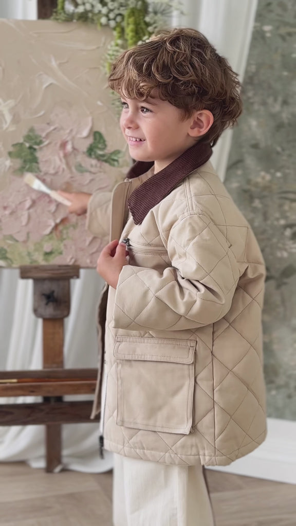 Wolfe Jacket - Sandstone Childrens Jacket from Jamie Kay Australia
