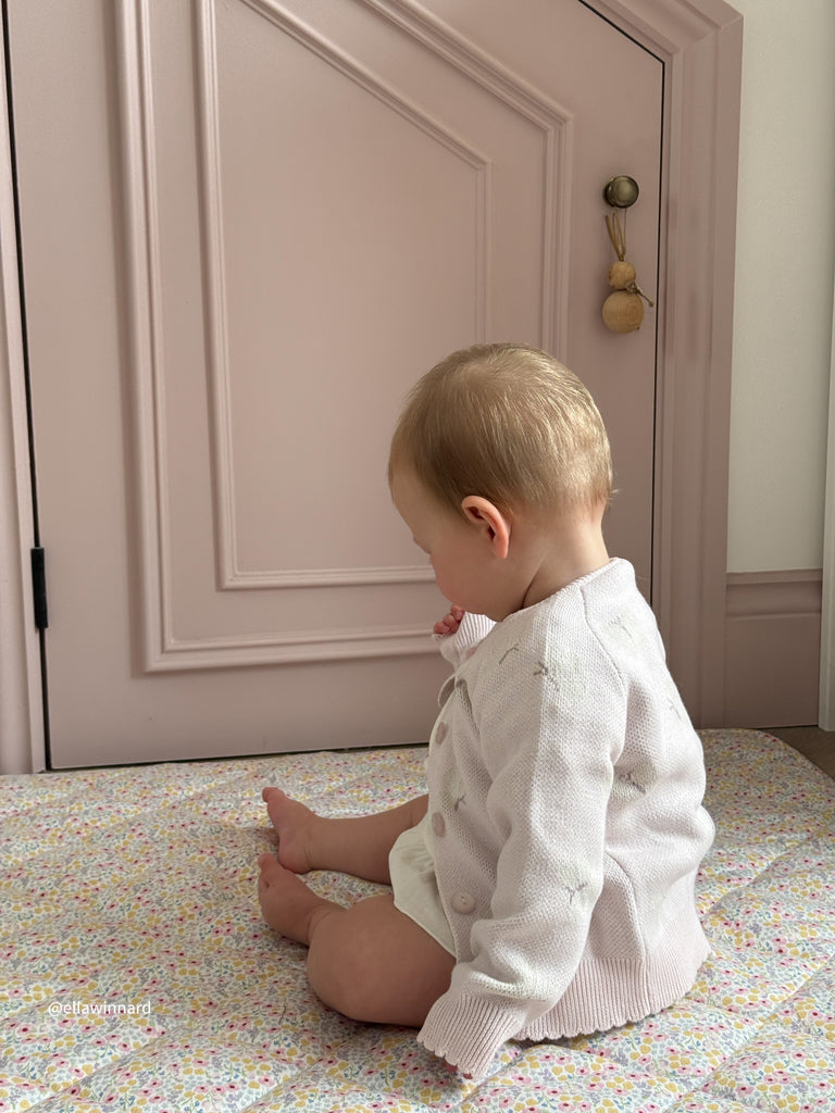 Jamie Cardigan - Jamie's Atrium Jacquard Calcite Childrens Cardigan from Jamie Kay Australia