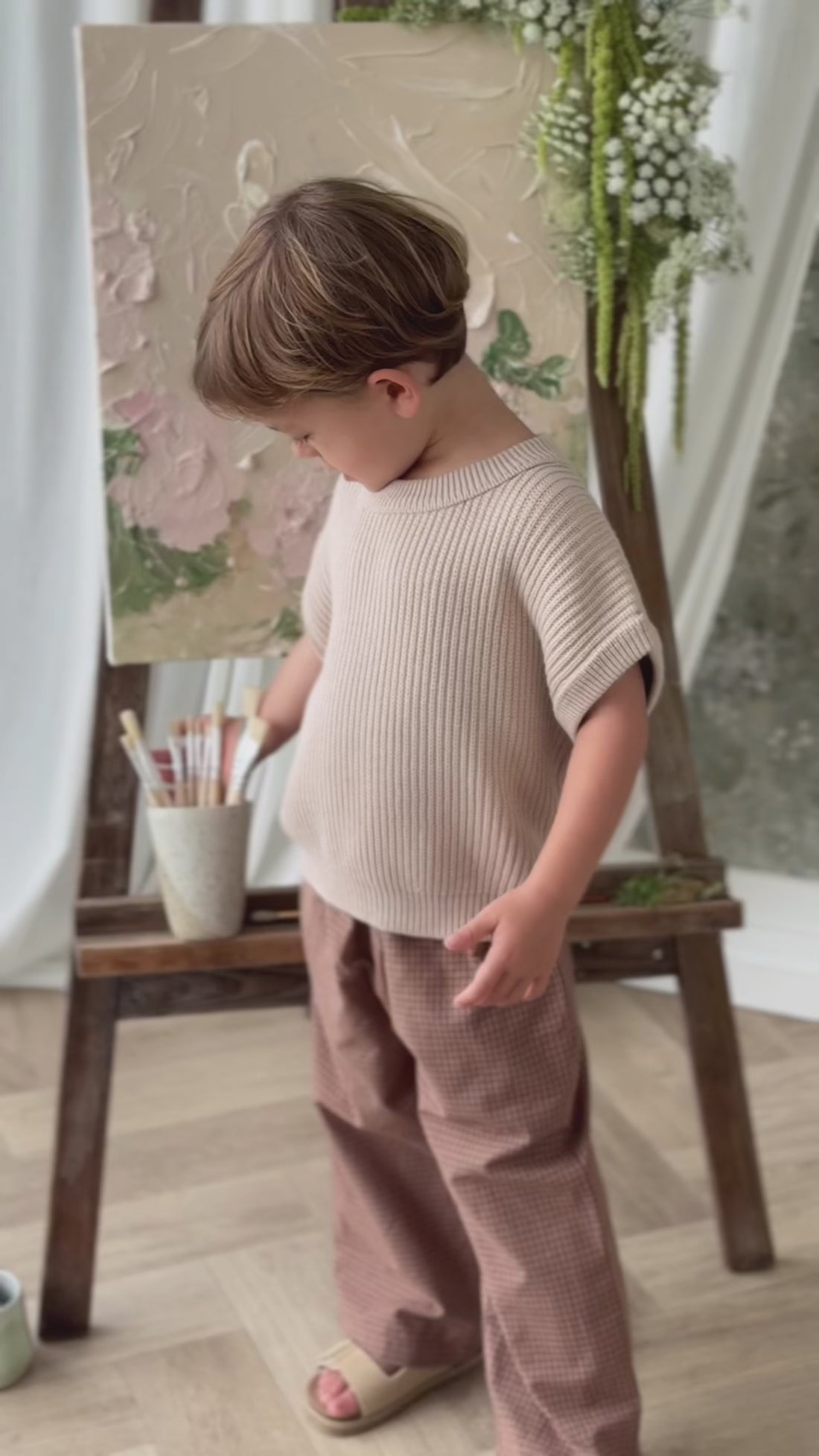 Virgil Knit Vest - Sand Childrens Vest from Jamie Kay Australia