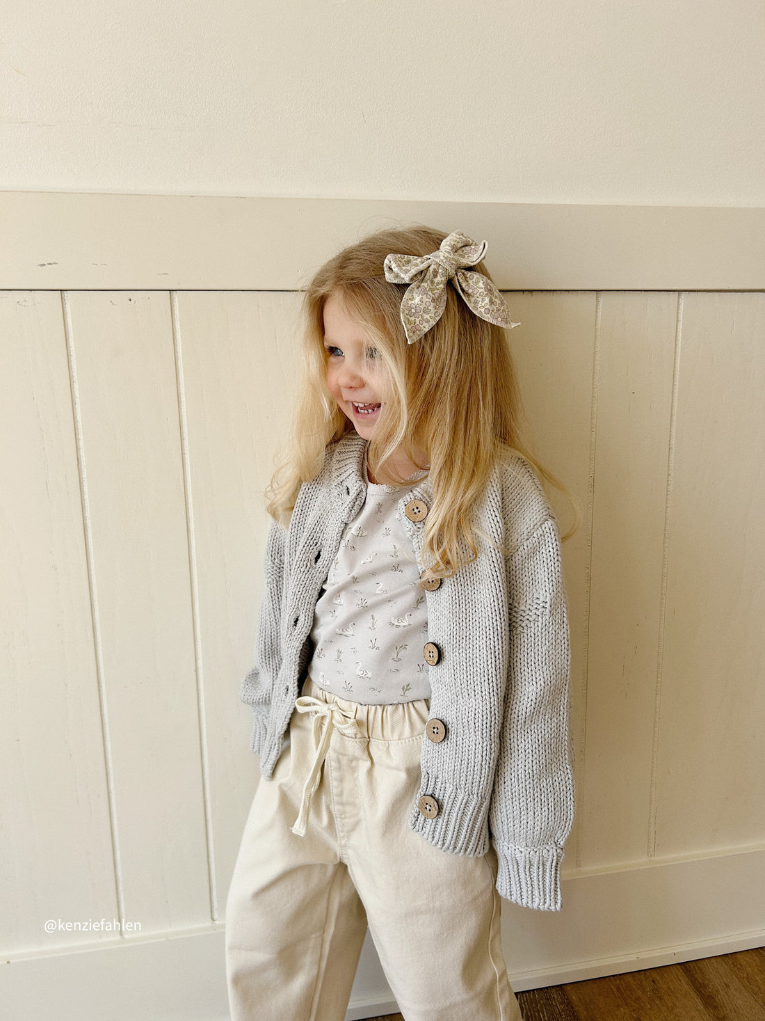 Sienna Cardigan - Dusty Blue Childrens Cardigan from Jamie Kay Australia
