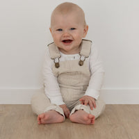 Arlo Twill Overall - Soft Clay/Stucco Stripe Childrens Overall from Jamie Kay Australia