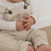 Arlo Twill Overall - Soft Clay/Stucco Stripe Childrens Overall from Jamie Kay Australia