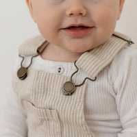 Arlo Twill Overall - Soft Clay/Stucco Stripe Childrens Overall from Jamie Kay Australia