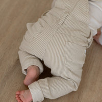 Arlo Twill Overall - Soft Clay/Stucco Stripe Childrens Overall from Jamie Kay Australia